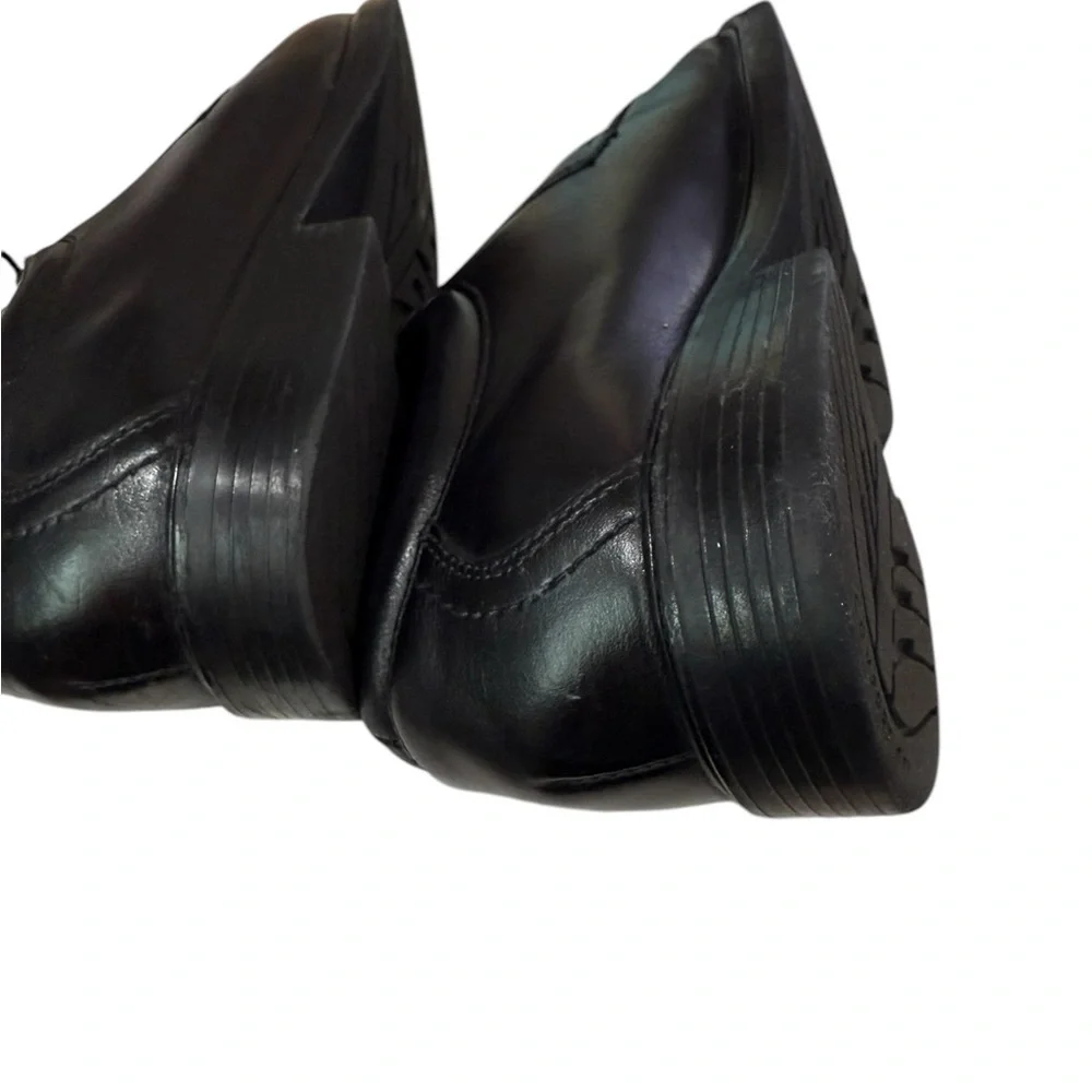 Nunn Bush Size 10.5 Men’s Comfort  Shoes Gel Leather Oxford Black Kore Slip